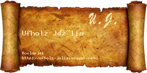 Ufholz Júlia névjegykártya